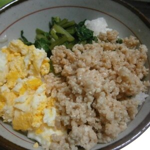 冷凍出来る、冷めても美味しい親子そぼろ丼